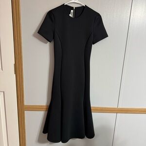 McQ by Alexander McQueen Black Trumpet Flare Dress Size XS
